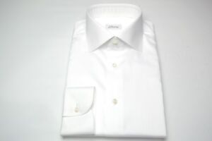 NEW BRIONI White Dress SHIRT 100% Cotton Size 15.75 Us 40 Eu  (SE50)