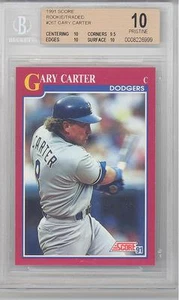 1991 Score Rookie & Traded Gary Carter (HOF) (#26T) BGS10 BGS - Picture 1 of 1