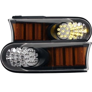 ANZO 511078 LED PARKING LIGHTS BLACK w/ AMBER REFLECTOR For 2007-2013 FJ Cruiser - Picture 1 of 7