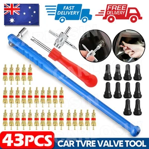 43pcs Car Tyre Valve Tool Stem Puller Base Quick Remover Tire Repair Installer - Picture 1 of 12