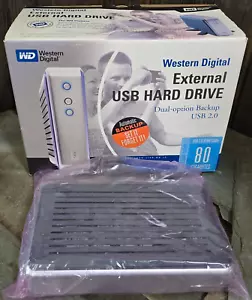 Western Digital External USB Hard Drive 80 GB Computer Hard Disk Backup New NOS - Afbeelding 1 van 4