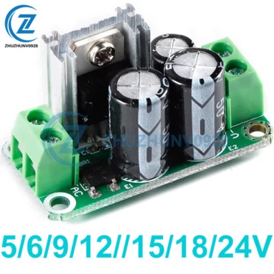 5/6/9/12/15/18/24V Regulated Rectifier Filter Single Power Supply Board Module - Image 1 of 4