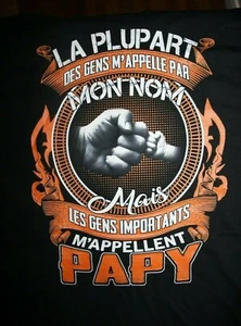 LA PLUPART DES GENS M'APPELLE PAR...M'APPELLENT PAPY Langarm T-Shirt, M, Blk - Bild 1 von 5