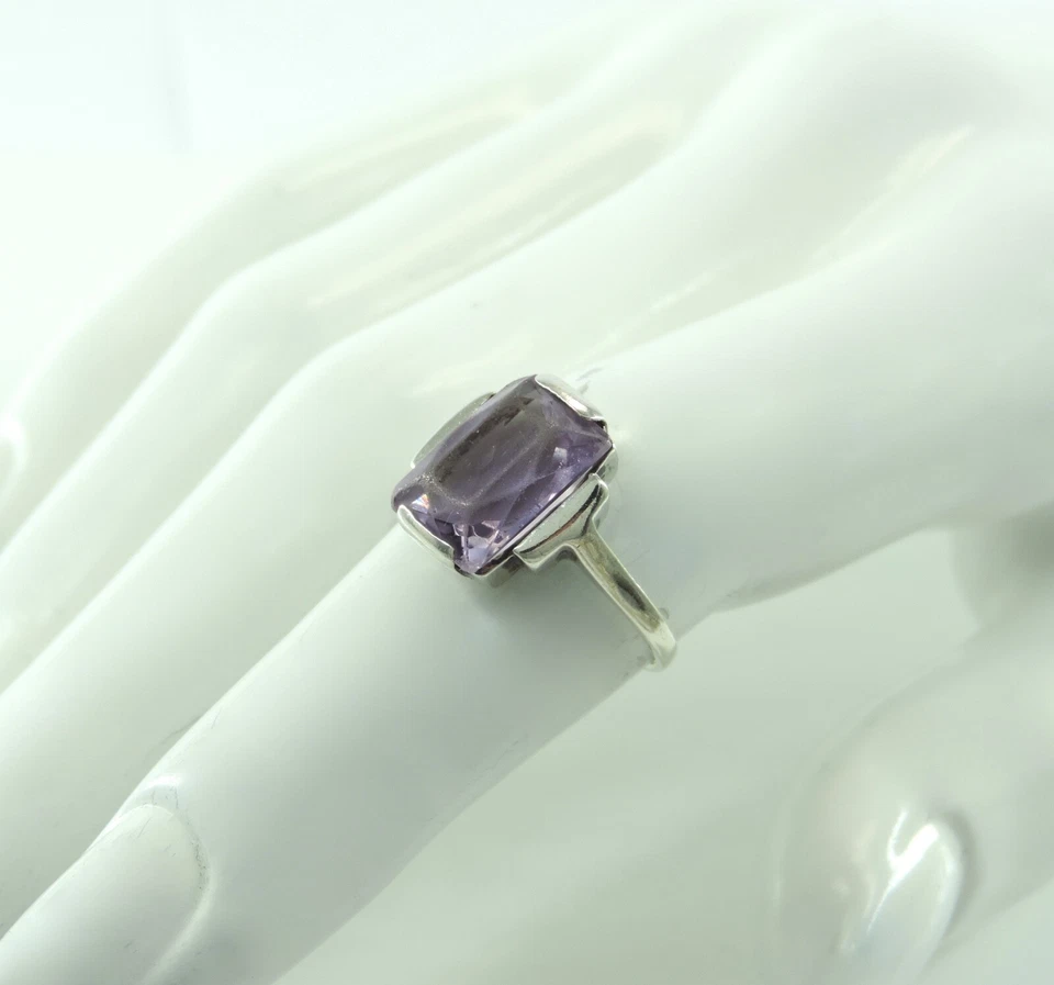  Vintage Damenring 835er Silber mit  Amethyst  (54 (17,2 mm Ø) - Bild 1 von 4