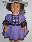 New 19 20 " Chatty Cathy No Doll Halloween Witch Dress Hat Purple Black