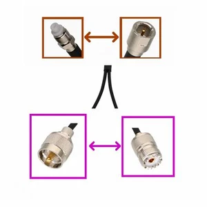 1x FME to 2x PL259 SO239 UHF Radio Antenna Splitter/Combiner Y Adapter RF cable - Picture 1 of 8