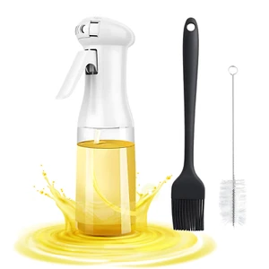 Pulverizador de aceite pulverizador pulverizador 3 en 1 dispensador de aceite 200 ml spray de vidrio con cepillo de aceite - Imagen 1 de 6
