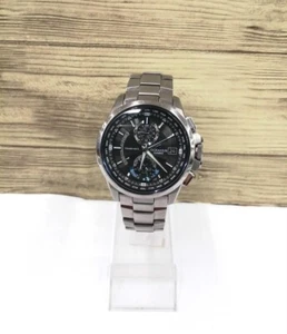 Casio Uhr Solar Herren schwarzes Zifferblatt rund OCW-T1000 gebraucht aus Japan - Bild 1 von 11