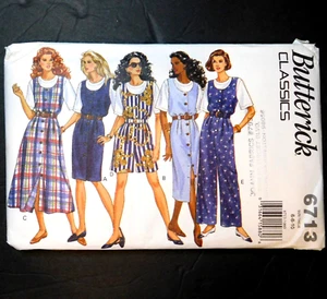 Butterick 6713 Jumper Adult Womens 6-10 Vintage 1993 Pattern New Uncut - Picture 1 of 3