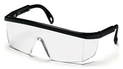Pyramex Safety Glasses INTEGRA with Black Frame in Clear Grey Amber