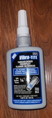 Vibra-TITE 122 Threadlocker - Oil Tolerant, Removable 1/4"-3/4" Bolts 50ml L@@K!