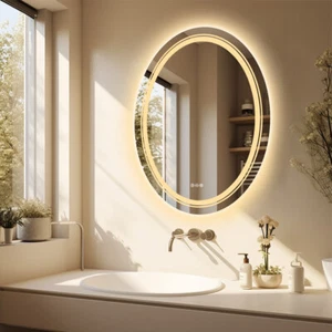 Specchio bagno con illuminazione led specchio bagno senza ferramenta doppie luci - Foto 1 di 18