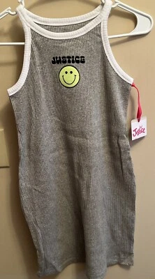 Vestido sin mangas Justice Girls cuello alto nuevo con etiquetas talla mediana (10) Foto 1 de 4