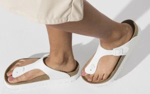 Papillio by Birkenstock Gizeh Riemen Damen Frauen Sandalen weiß 9 10 VEGAN neu ohne Karton - Bild 1 von 32