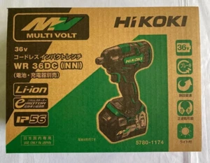 HIKOKI HITACHI WR36DC(NN) 36V Impact Wrench Body Only Black Green Unused Japan - Picture 1 of 4
