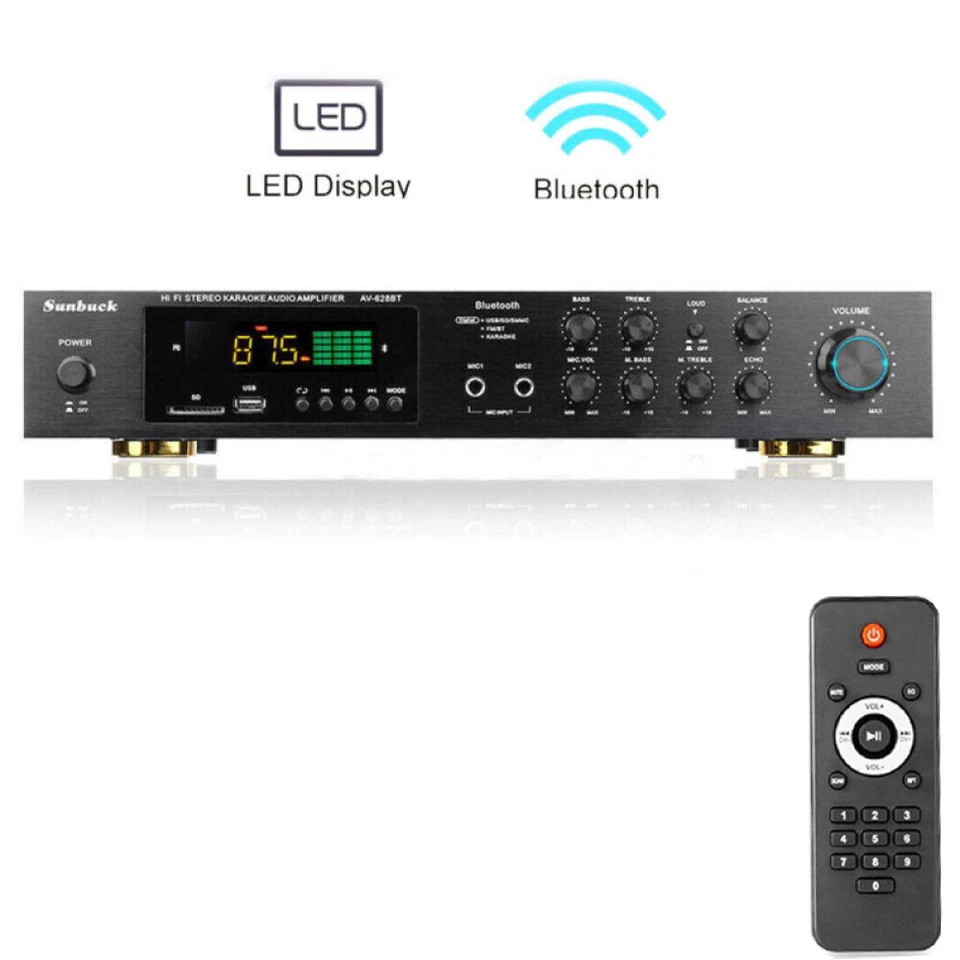 Hifi VerstäRker 5 Kanal Digital Fm Usb Hifi Stereo Amplifier VollverstäRker 600W - Bild 1 von 4