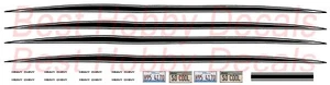 Calcomanías de tobogán acuático Chevy pesado 1970-71 NOVA rayas negras escala 1/24 - Imagen 1 de 2