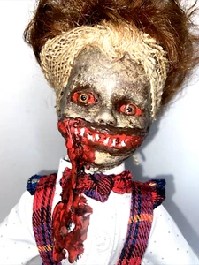 Creepy Scary Halloween Artist Doll - Heidi- OOAK - 17" Tall - Jaws of Death! - Picture 1 of 14