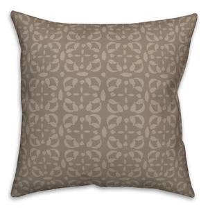 Creative Products Brown Intricate Circle Stack 18 x 18 Spun Poly Pillow - Picture 1 of 3
