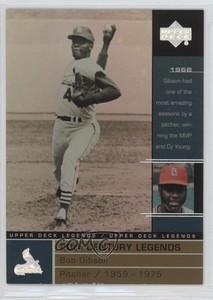 2000 Legends Commemorative Collection Missing Serial Number Bob Gibson #126 HOF