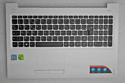 Lenovo 310-15ISK Upper Case Keyboard White French Layout 5CB0L80863 - Image 1 of 2