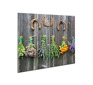 Herdabdeckplatten Set 2x30x52 cm Ceranfeld Abdeckung Glas Spritzschutz Küche - Bild 1 von 7