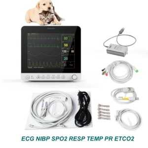 Veterinary Vital Signs Patient Monitor Portable VET ICU Cardiac Machine Dog Cat - Picture 1 of 14
