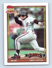 1991 Topps Greg Litton San Francisco Giants #628