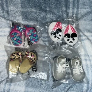 New 18” Doll Accessories Shoes Lot - Mermaid Flip Flops Sandals Slides Slippers - Picture 1 of 2