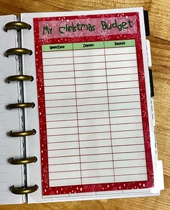 Tablero de seguimiento de ahorros presupuestarios de Navidad para usar con el MINI Happy Planner~ - Imagen 1 de 3