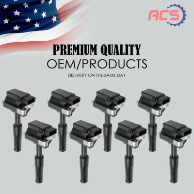 8X Ignition Coils OEM for 1999-2003 Jaguar Vanden Plas XJ8 XJR XKR 4.0L V8 UF415 - Image 1 of 4