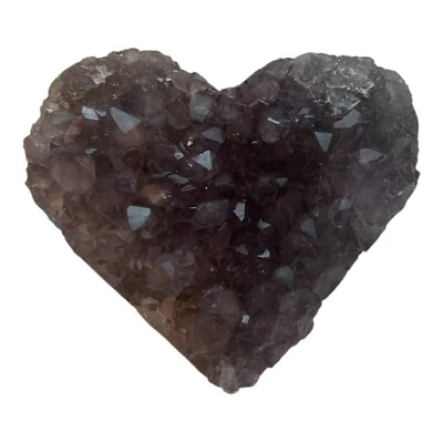 Amethyst Heart Geode Natural Crystal for Healing Love and Home Décor - Image 1 of 4