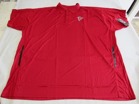 New Atlanta Falcons Mens Size 6XL Red Majestic Cool Base Polyester Polo Cover