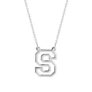 Collana iniziale Varsity argento sterling 925 ciondolo personalizzato - oNecklace ® - Foto 1 di 6