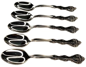 5 - Vintage Original International INTERLUDE Silver Plate Demitasse Spoons (M7) - Picture 1 of 6