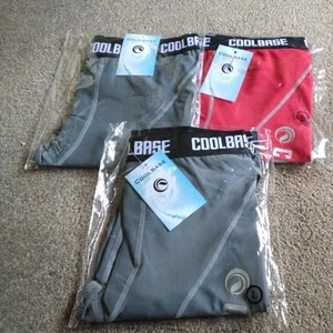 Bundle Of 3 Mens COOLBASE Compression Base Layer Shorts Size Large... Ref X - Picture 1 of 4