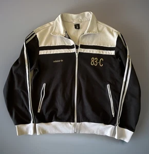 Adidas Track Jacket Trefoil 83-C J Mano Black WhiteGold Size Large Original 2008 - Picture 1 of 9