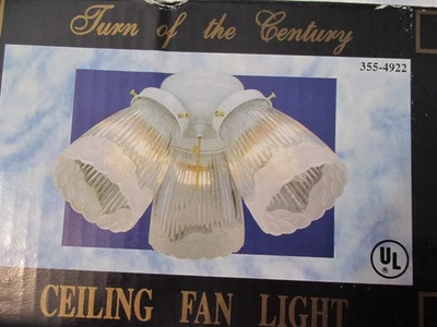 Turn of the Century Ceiling Fan Light Kit 355-4922 3 Light - Image 1 of 4