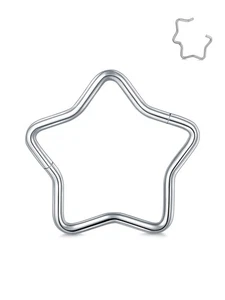 Oveta 1 Stück Stern Septum Nasenringe für Damen, 16G Daith Helix Piercing Schmuck... - Bild 1 von 8