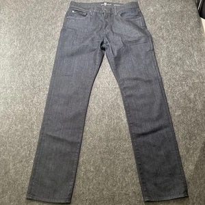 7 Seven For All Mankind Jeans Mens 32x32 Slimmy Straight Dark Wash Premium $198 - Picture 1 of 18