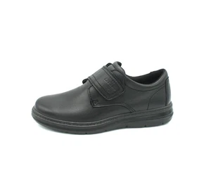 Enval Soft scarpe da uomo pelle nero con strappo comode lavoro eleganti memory - Picture 1 of 7