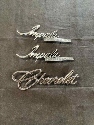 Juego emblema cromado personalizado Chevy Impala 1969-1976 Foto 1 de 2