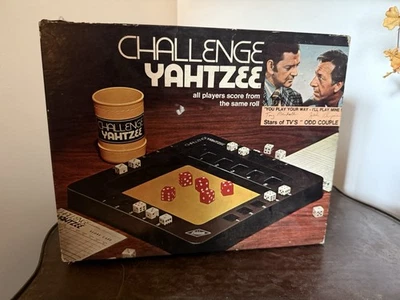 Vintage Milton Bradley  1974 Challenge YAHTZEE Board Dice Family Game - Image 1 of 2