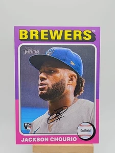 Jackson Chourio 2024 Topps Heritage HN caja de gran tamaño Topper novato (RC) #OB-20 - Imagen 1 de 2