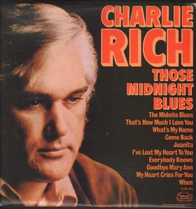 Charlie Rich Those Midnight Blues LP vinyl UK Hallmark Sleeve has sticker - Picture 1 of 2