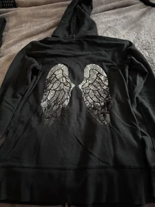 Vintage Victoria Secret Y2K Glitzer Engelsflügel Reißverschluss Hoodies (3) - Bild 1 von 9