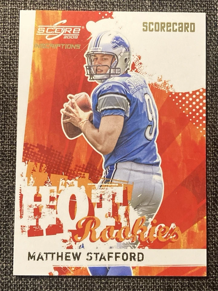 2009 Score Inscriptions - Hot Rookies Matthew Stafford #19 Scorecard /100 (RC) - Image 1 of 3