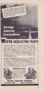 Witte Engine Works Kansas City Alaska Highway 1943 Druckanzeige 5"x11" - Bild 1 von 3