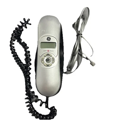 Teléfono fijo con cable con identificador de llamadas GE 29267GE3-B (plateado y negro) *Funciona* Foto 1 de 4