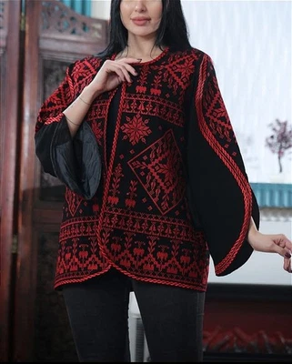 Premium  Handmade Palestinian Embroidered Jacket – Authentic Heritage Design - Image 1 of 4